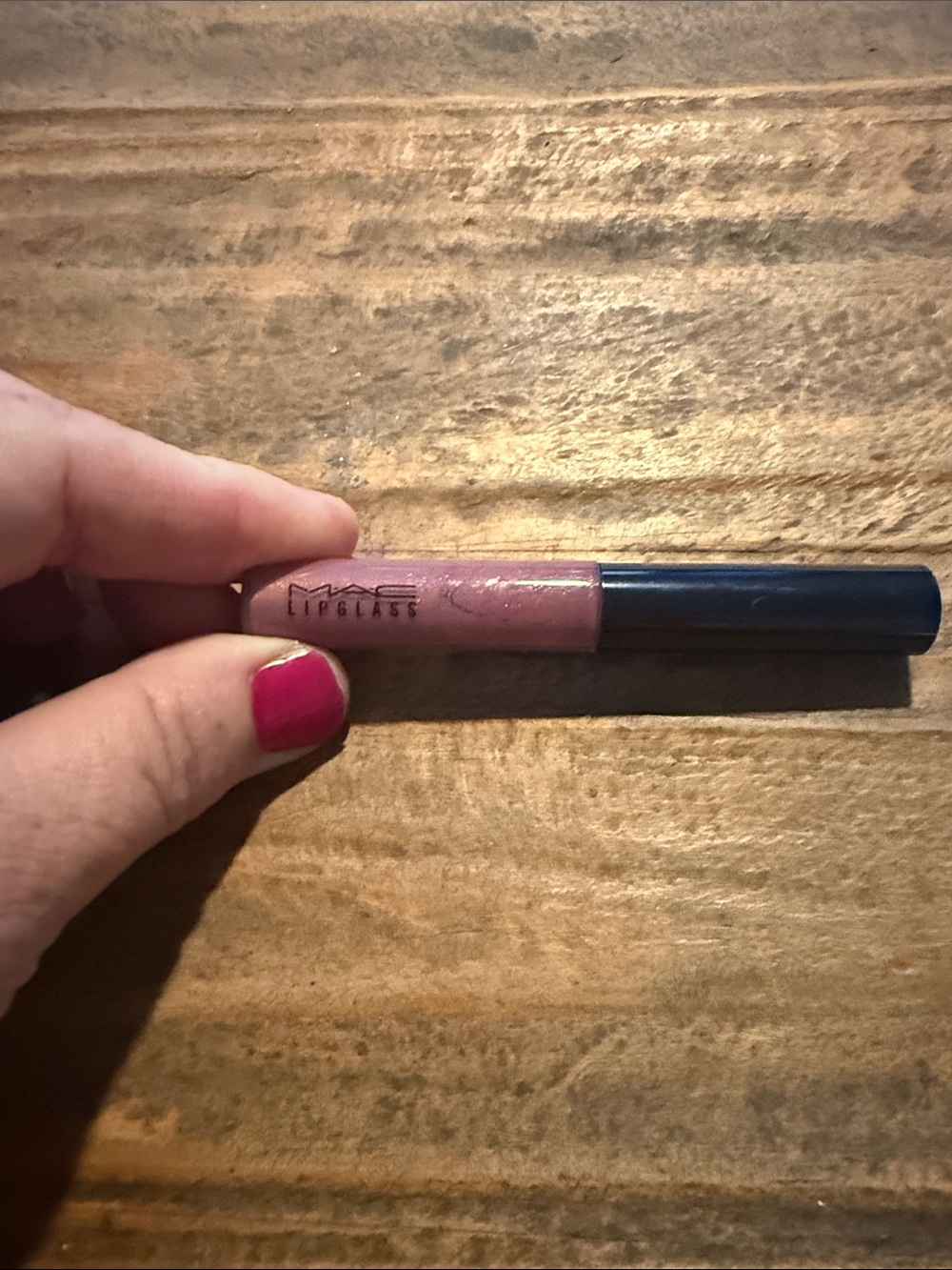 MAC Cosmetics Lipglass Gloss in Shimmery Pink Nude